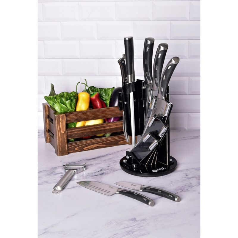 قیمت و خرید  سرویس چاقو آشپزخانه 9 پارچه ام جی اس کد A8-D